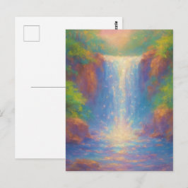 Postal Cascada Brillante - Arte de Estilo de Pintura Past