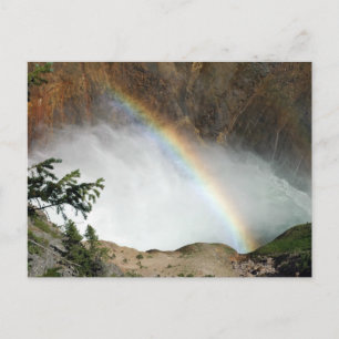 Postal Cascada con arco iris