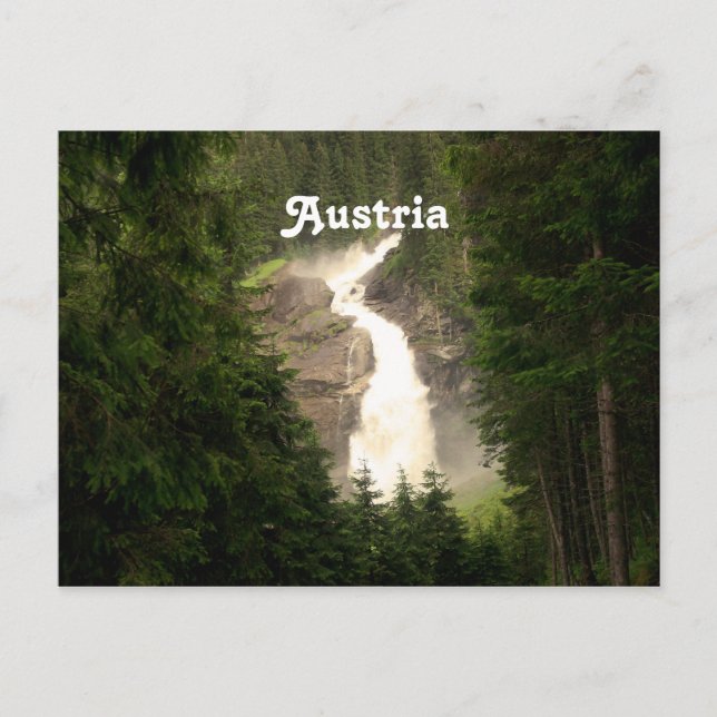 Postal Cascada de Austria (Anverso)
