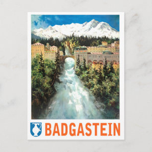 Postal cascada de Bad Gastein, Austria