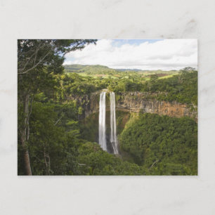 Postal Cascada de Chamarel-la más alta de Mauricio, más d