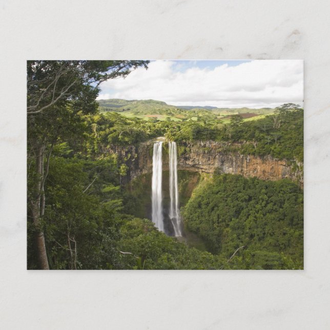 Postal Cascada de Chamarel-la más alta de Mauricio, más d (Anverso)