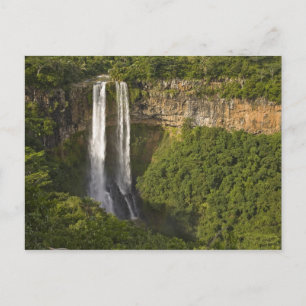 Postal Cascada de Chamarel-la más alta de Mauricio, sobre