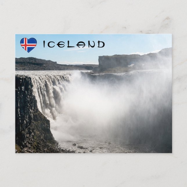 Postal Cascada de Dettifoss en Vatnajokull NP - Islandia (Anverso)