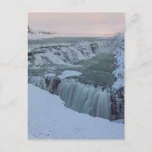 Postal Cascada de Gullfoss en Islandia