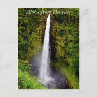 Postal Cascada de Hawaii de la hawaiana