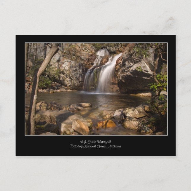 Postal Cascada de High Falls, Bosque Nacional Talladega (Anverso)