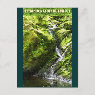 Postal Cascada de los BOSQUES OLÍMPICOS NAT'L