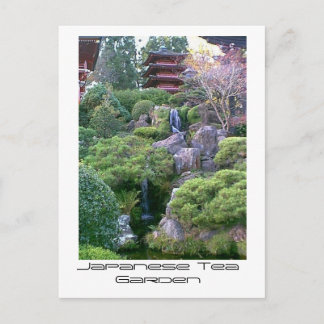 Postal Cascada de los Jardines del Té Japoneses