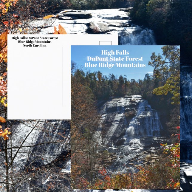 Postal Cascada de otoño High Falls DuPont State Forest NC (Subido por el creador)