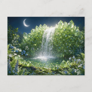 Postal Cascada de peridoto de agosto