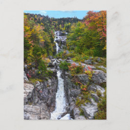 Postal Cascada de plata en otoño, New Hampshire