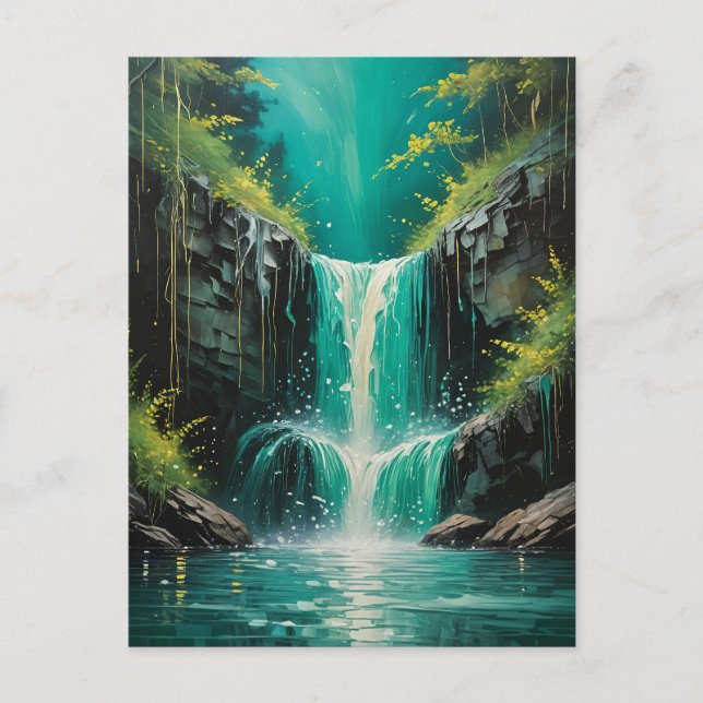 Postal Cascada de serenidad (Anverso)