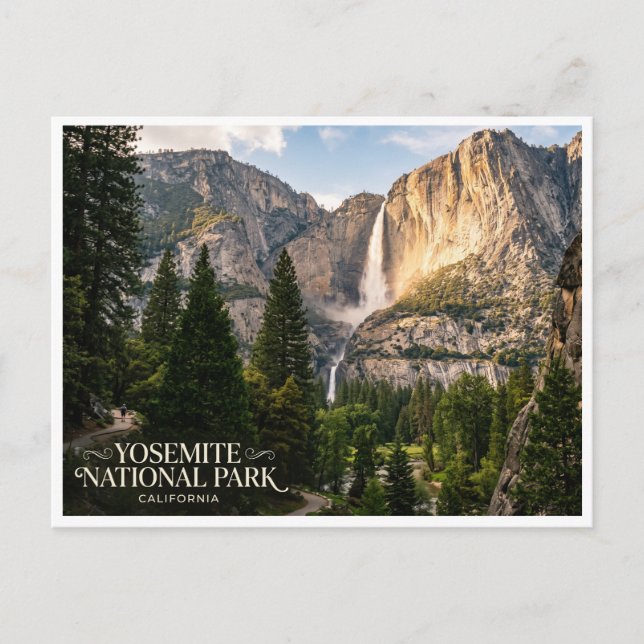 Postal Cascada de Yosemite (Anverso)