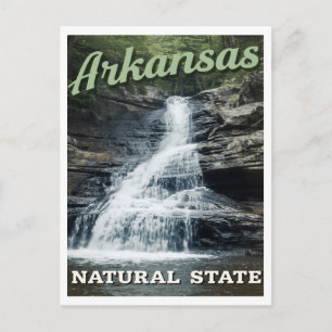 Postal Cascada del Estado Natural de Arkansas