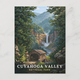 Postal Cascada del Parque Nacional del Valle de Cuyahoga