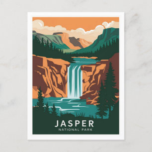 Postal Cascada del Parque Nacional Jasper