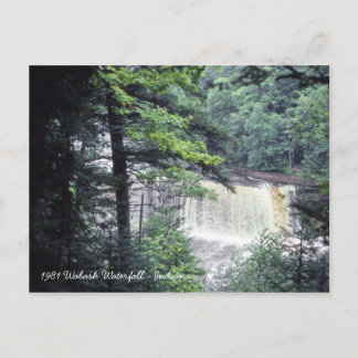 Postal Cascada del río Wabash de los años 1980 en Indiana