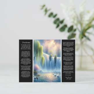 Postal Cascada Desiderata y Paz Suave