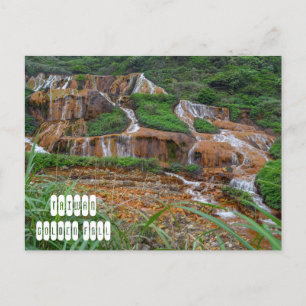 Postal Cascada Dorada En Taiwán