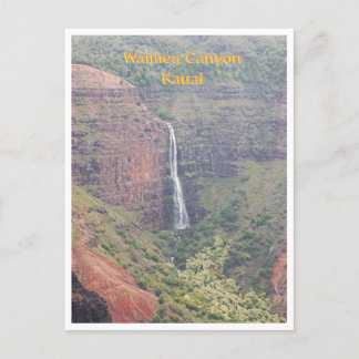 Postal "CASCADA EN EL CAÑÓN DE WAIMEA, Kauai