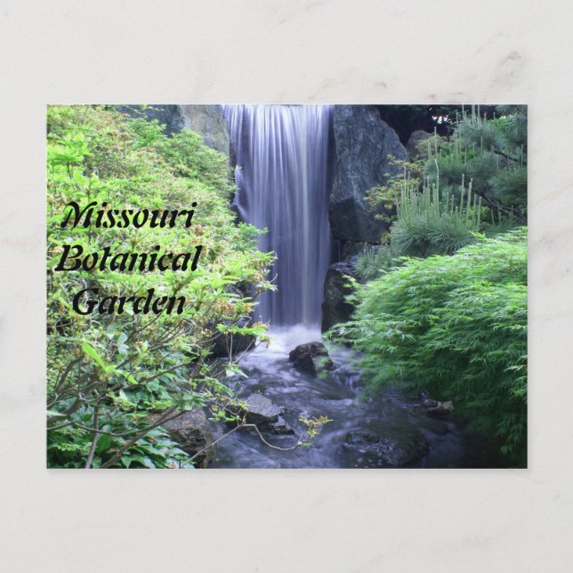 Postal Cascada en el Jardín Botánico de Misuri (Anverso)