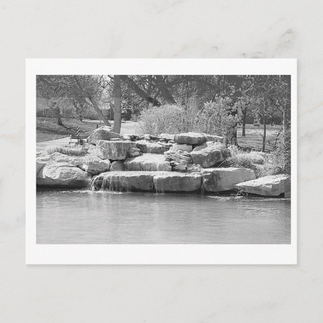 Postal Cascada en el parque (Anverso)