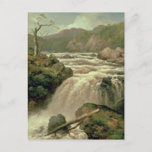 Postal Cascada en el río Neath, Gales del Sur