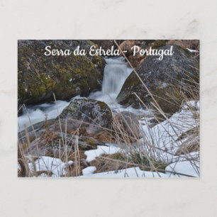 Postal Cascada en Serra da Estrela. Portugal