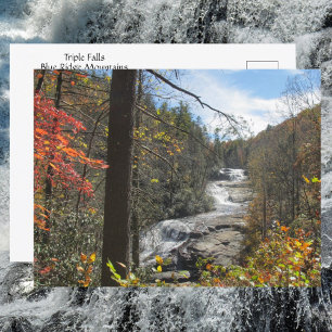 Postal Cascada fotográfica de Triple Falls Carolina del N