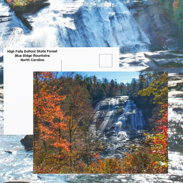 Postal Cascada High Falls DuPont State Forest Otoño (Subido por el creador)