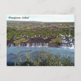 Postal Cascada Hraunfossar en Islandia