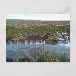 Postal Cascada Hraunfossar en Islandia