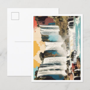 Postal Cascada Iguazú Argentina Viaje Arte Pop