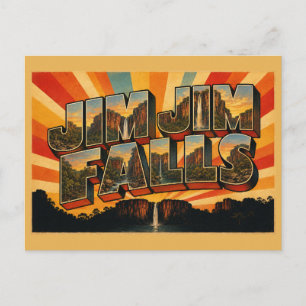 Postal Cascada Jim Jim NT Australia Salto de Agua
