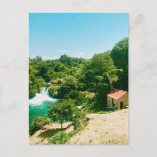 Postal Cascada Krka, Parque Nacional Krka, Croacia