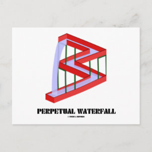 Postal Cascada perpetua (Ilusión óptica)