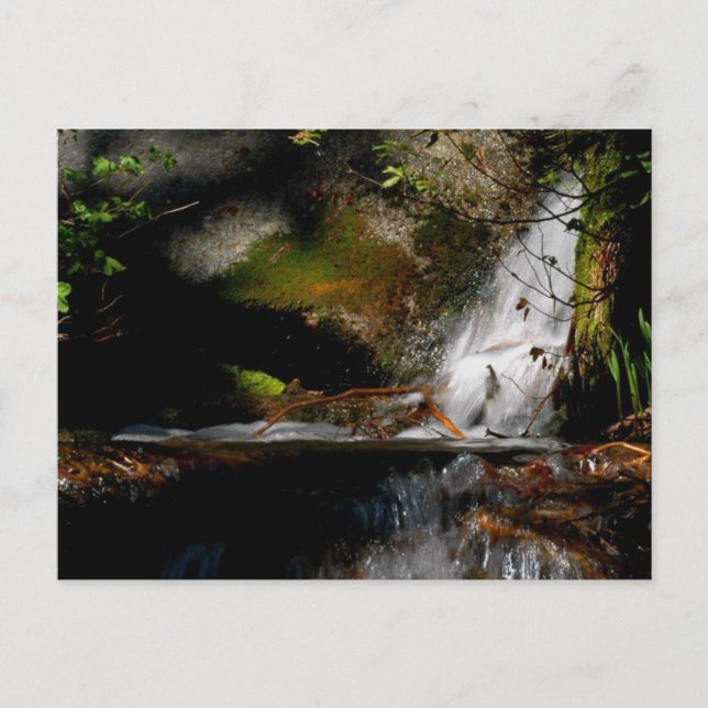 Postal CASCADA. PISCINA. CAÍDAS. Meditación - una forma d (Anverso)