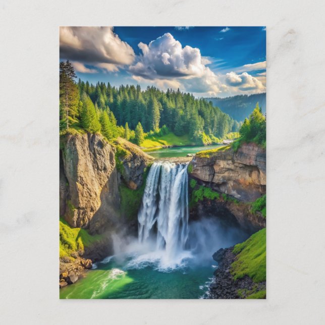 Postal Cascada Snoqualmie, WA  (Anverso)