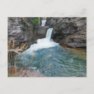 Postal Cascada St. Mary II en el Parque Nacional Glacier