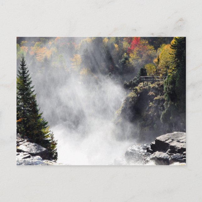 Postal Cascada Ste-Anne Mist Quebec Postcard (Anverso)