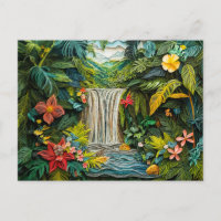 Cascada Tropical en Estilo Vibrante de Quilling