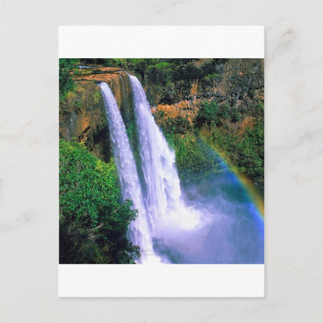 Postal Cascada Wailua Kauai Hawaii (Anverso)