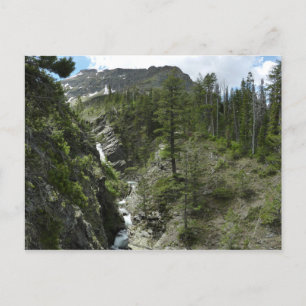 Postal Cascada y pico de Appistoki en el Parque Nacional