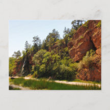 Cascada y sendero, aguas termales, Dakota del Sur