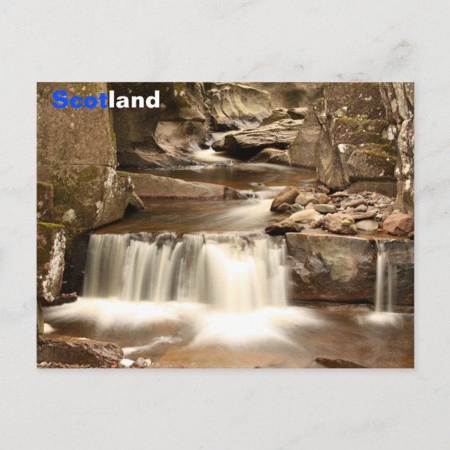Postal Cascadas Bracklinn, Perthshire, Escocia (Anverso)