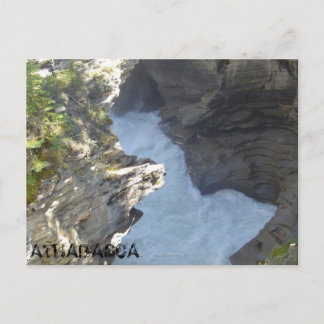 Postal Cascadas de Athabasca destrozando el cañón