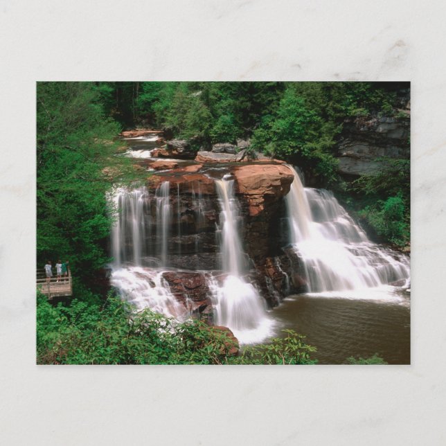 Postal Cascadas de Blackwater, Virginia Occidental, pinto (Anverso)