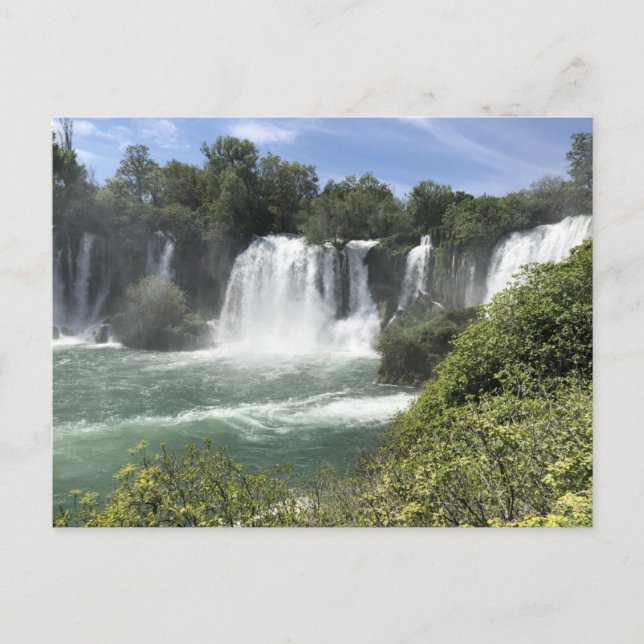 Postal Cascadas de Bosnia y Herzegovina (Anverso)