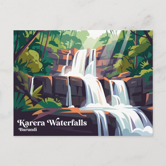 Postal Cascadas de Karera Burundi (Anverso)